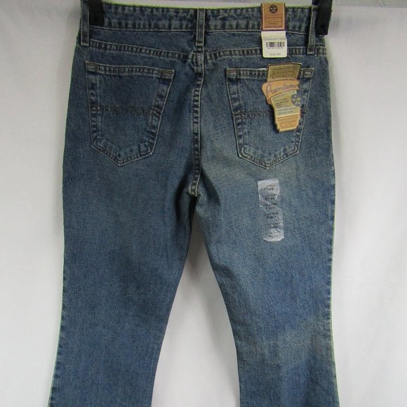 Arizona Jean Company Denim - Women's | Arizona | Cross Hatch | Low Rise Flare | Dark Stone Wash Jeans | NWT